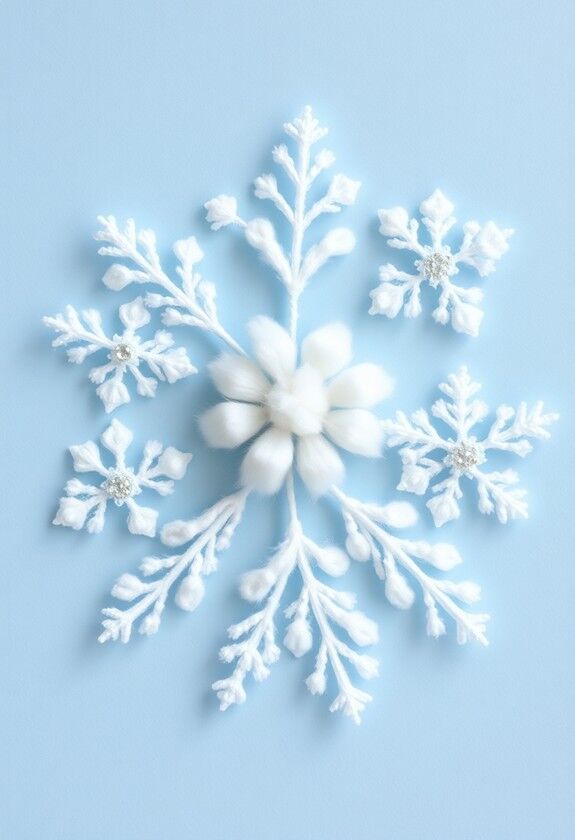 Cotton-Ball-Snowflake-Craft