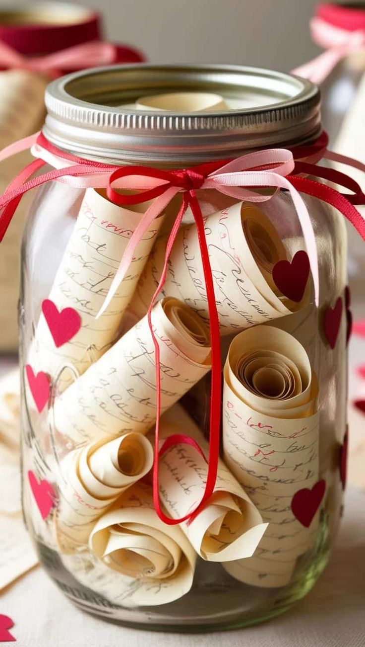 Handmade-love-note-jars-Valentine's-Day-Crafts-For-Adults