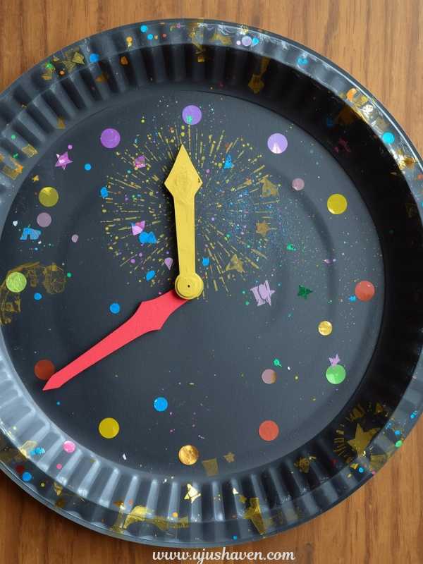 Paper-Plate-New-Year-Clocks-Easy-New-Year-Crafts-For-Preschool
