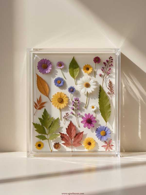 Pressed-flower-wall-art-Valentine's-Day-Crafts-For-Adults