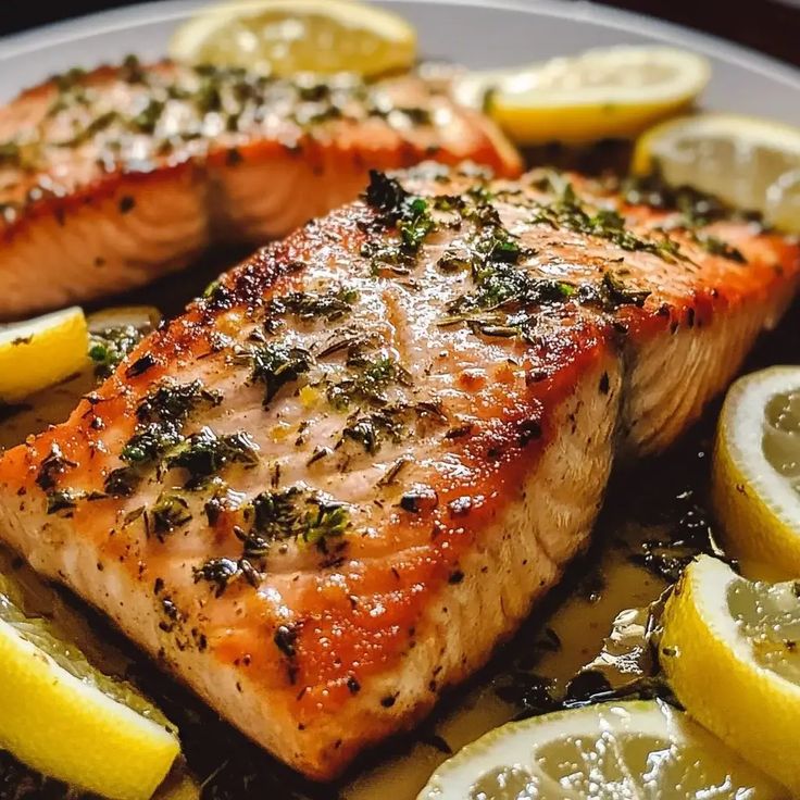 Baked-Salmon-with-Lemon-and-Herbs-Healthy-Dinner-Ideas