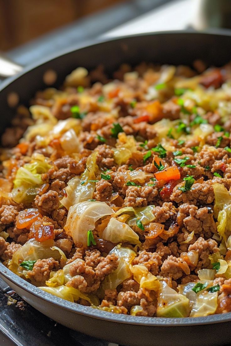 Cabbage-and-Ground-Turkey-Skillet