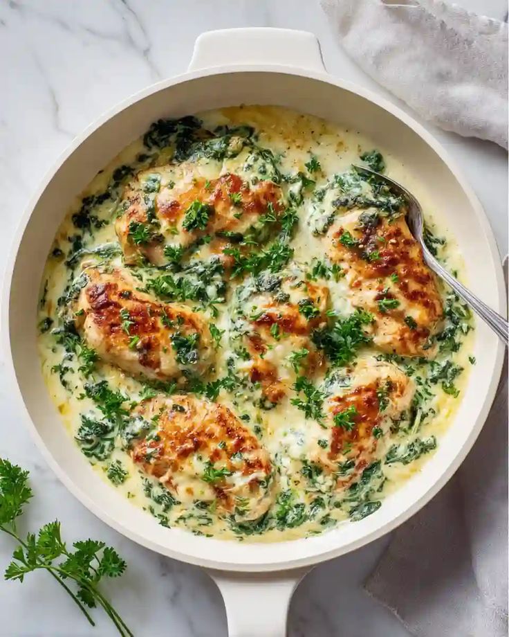 Creamy-Spinach-Chicken-Skillet