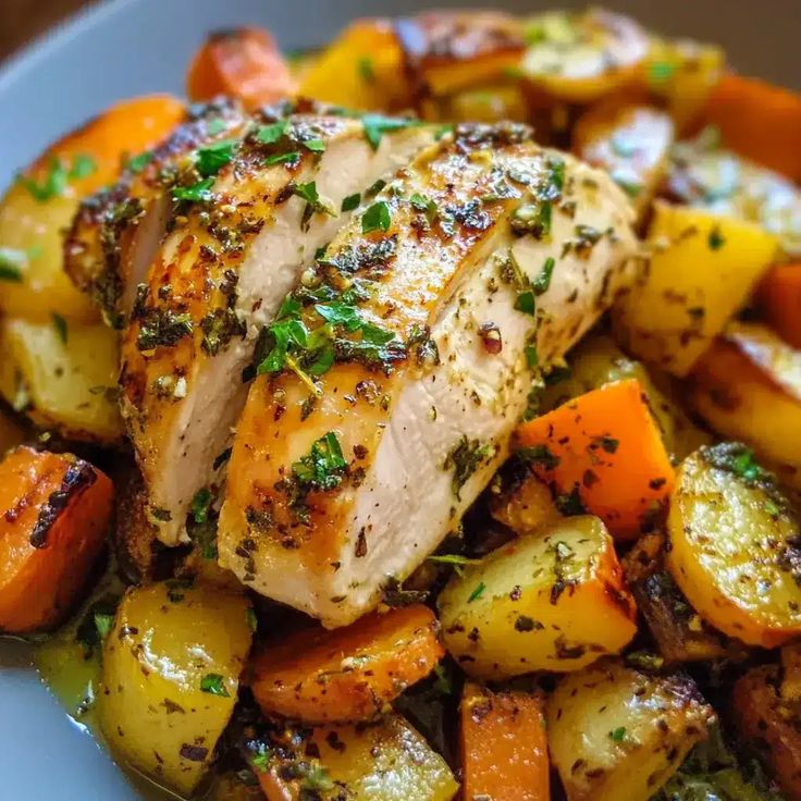 Grilled-Chicken-with-Roasted-Vegetables-Healthy-Dinner-Ideas