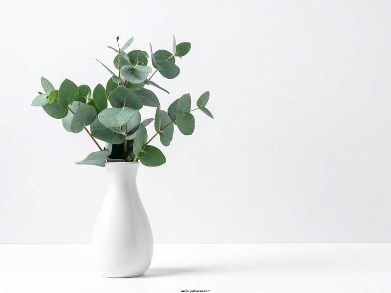 Minimal-white-vase-with-eucalyptus-spring-table-centerpiece-ideas