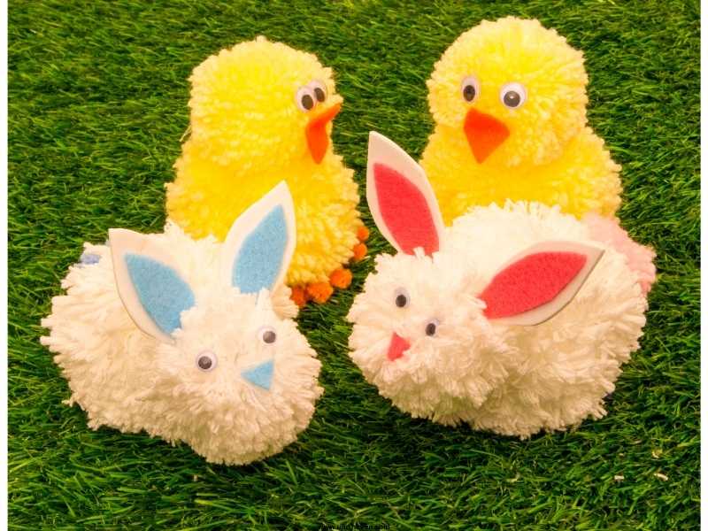 Pom-Pom-Chicks-Easter Crafts