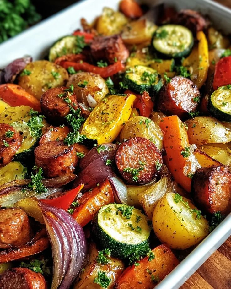 Sheet-Pan-Sausage-and-Roasted-Veggies-Lazy-Dinners