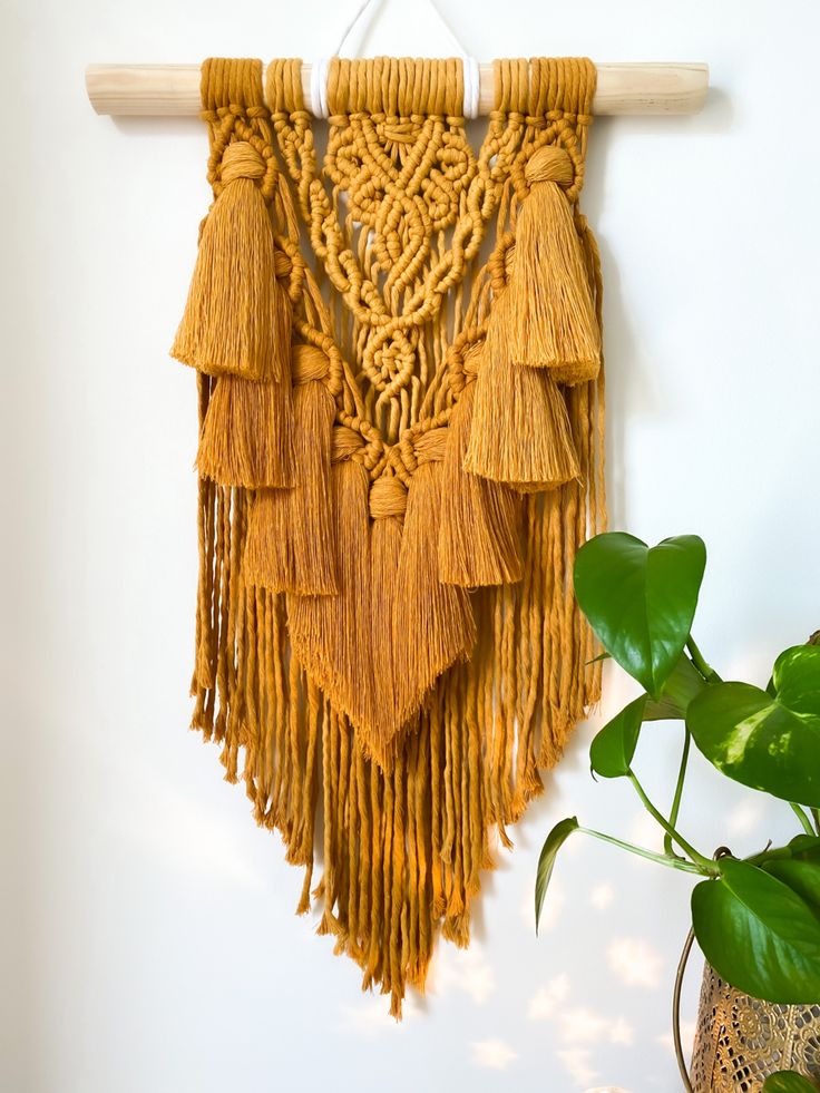 Spring-themed-macrame-wall-hangings-spring-crafts-for-adults