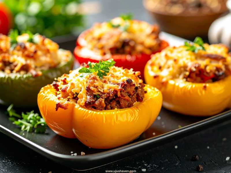 Stuffed-Bell-Peppers-with-Minced-Meat-and-Cheese