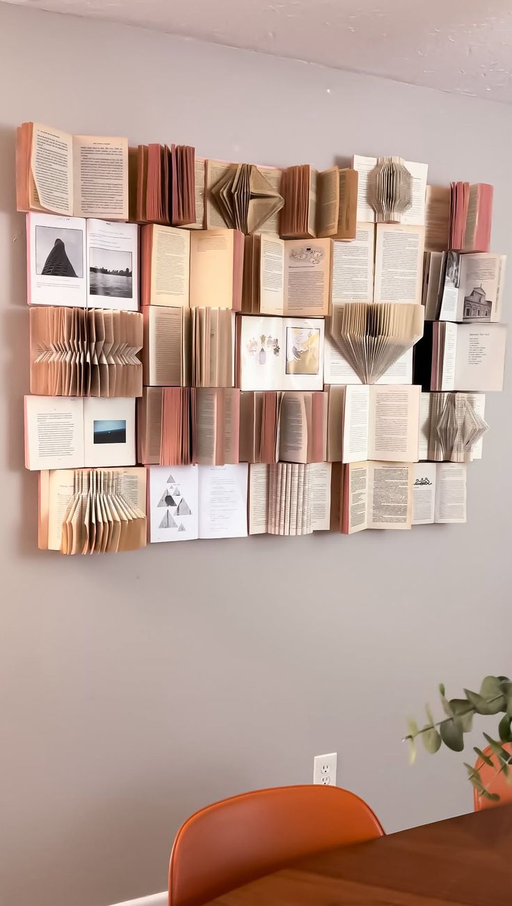 Upcycled-book-page-art