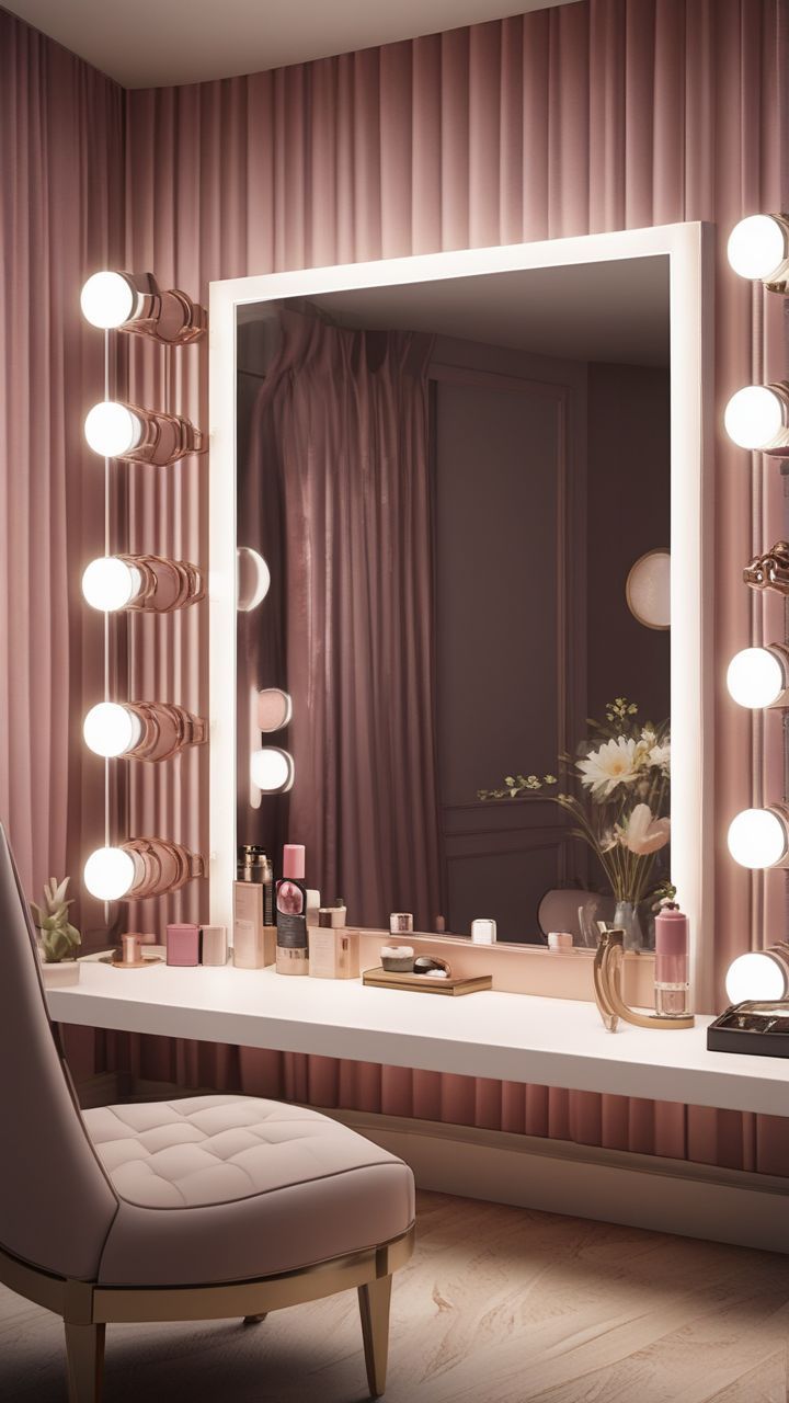 Vanity-Paired-with-a-Large-Statement-Mirror