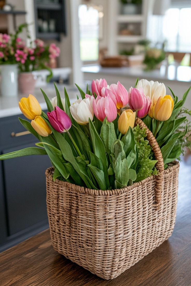 Woven-basket-with-fresh-flowers