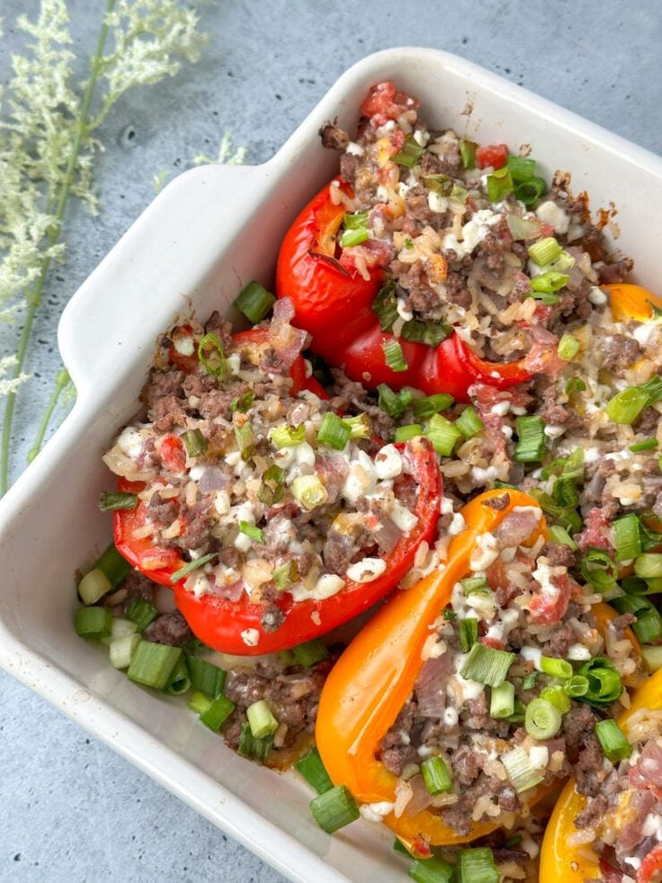 Cottage-Cheese-and-Veggie-Stuffed-Peppers