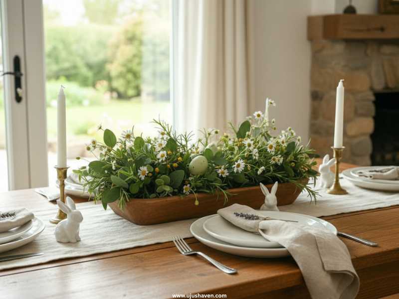 Farmhouse-Easter-Table-Setting-with-Linen-Napkins