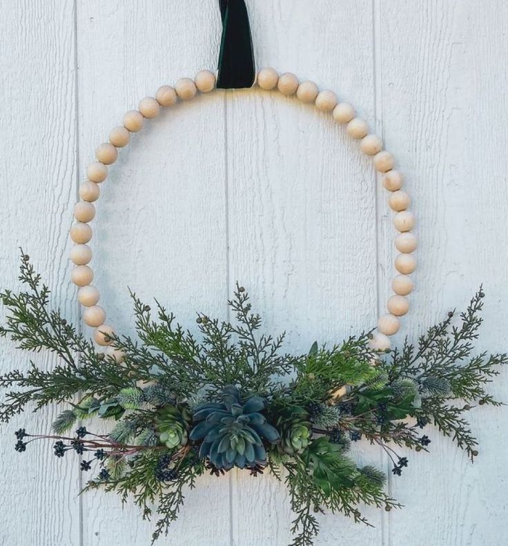 Greenery-with-Wooden-Beads