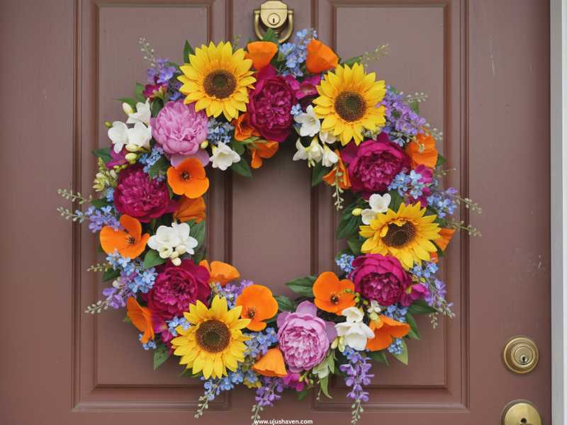 Hang-a-Bright-Floral-Wreath-on-Your-Front-Door-Spring-Front-Porch-Decor-Ideas