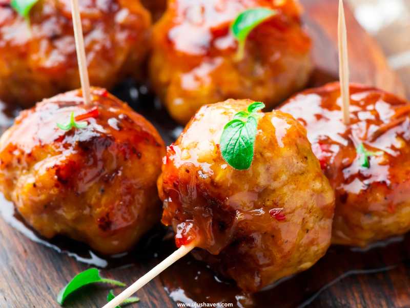 Mini-Meatballs-with-Honey-Glaze