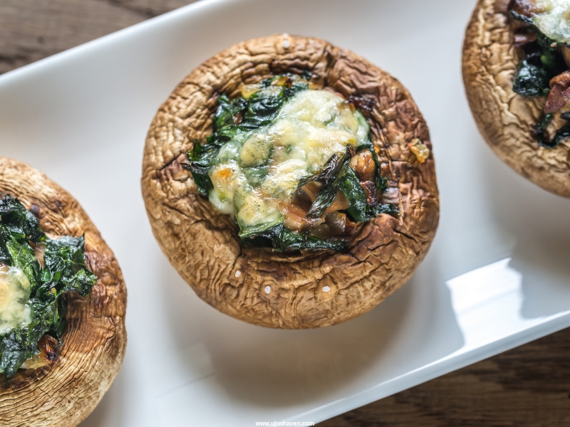 Mini-Spinach-and-Cheese-Stuffed-Mushrooms