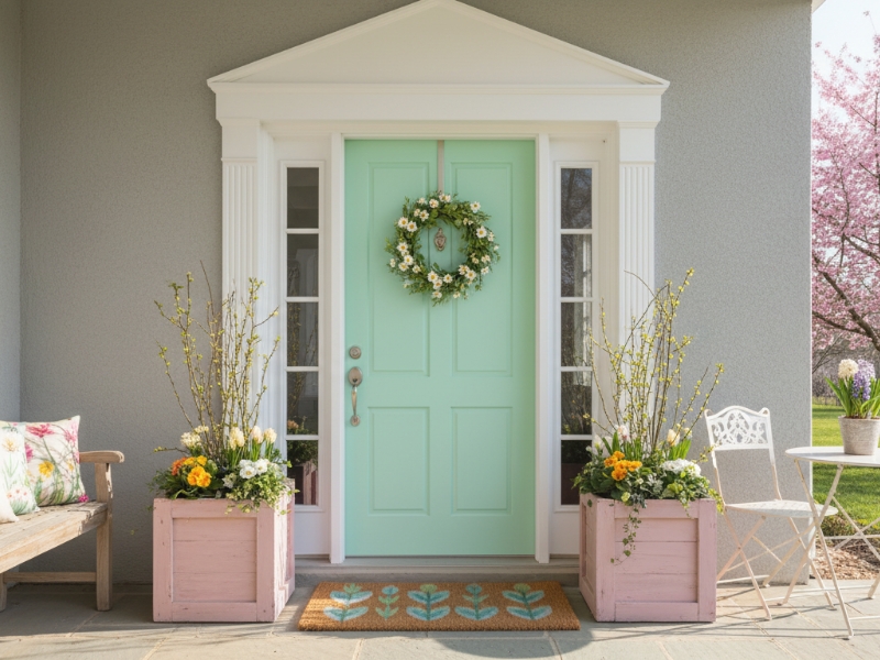 Paint-Your-Front-Door-in-a-Vibrant-Spring-Color.