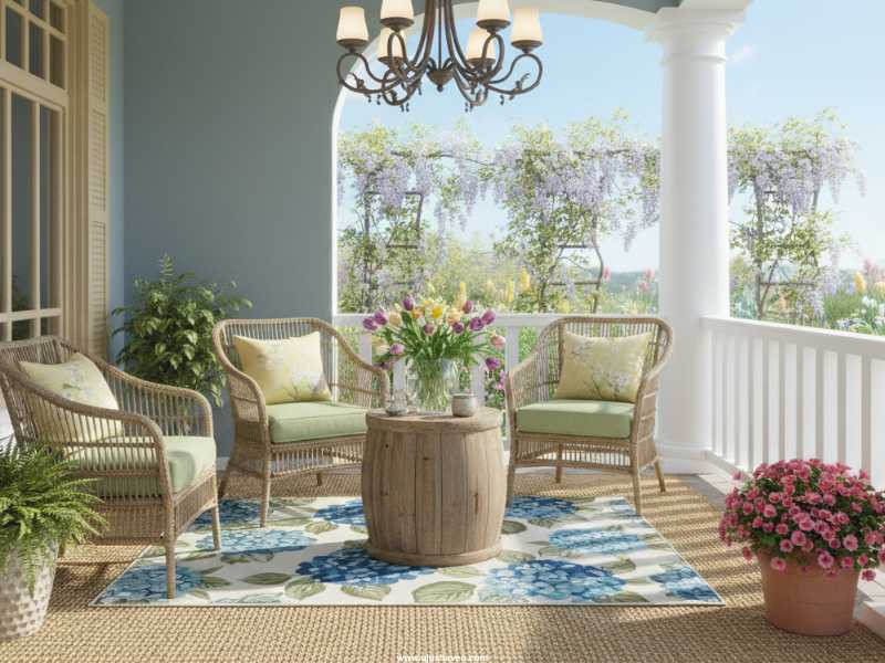Place-a-Layered-Outdoor-Rug-to-Define-Your-Seating-Area-Spring-Front-Porch-Decor-Ideas