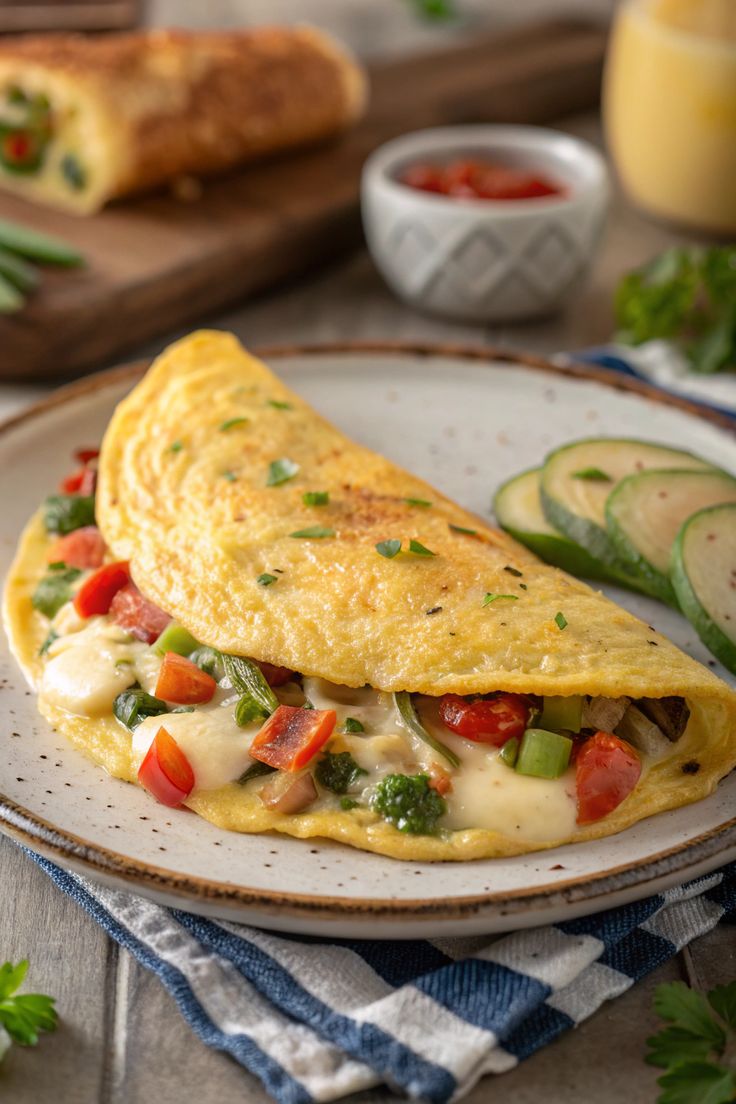 Classic-Omelette-with-Cheese-and-Vegetables-Mother’s-Day-Brunch