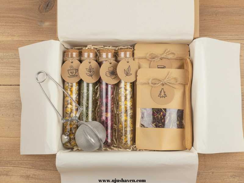 DIY-Tea-or-Coffee-Sampler-in-a-Decorated-Box-Birthday Gifts for Mom DIY