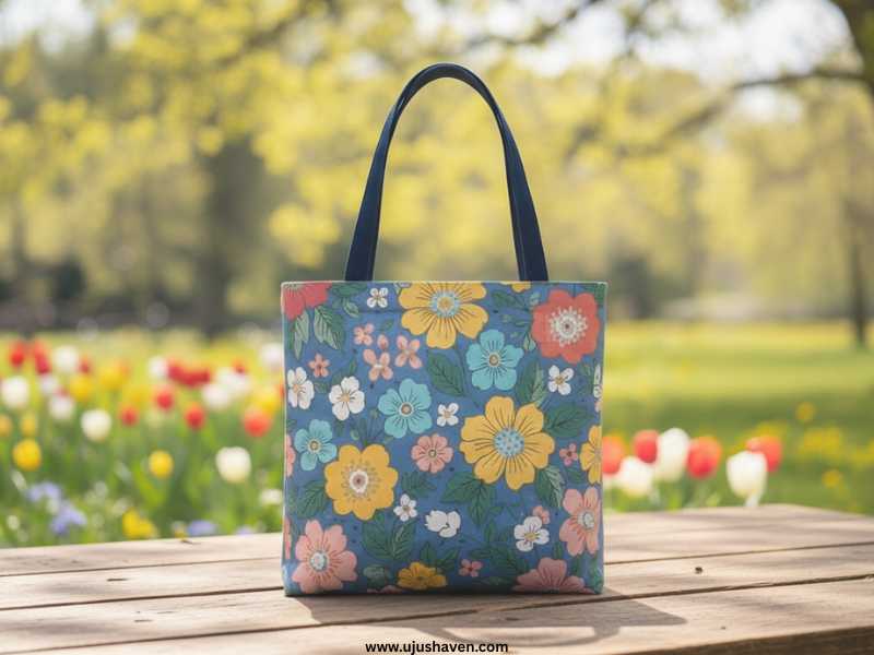 Floral-Print-Tote-Bag