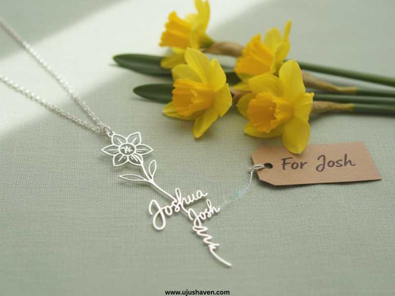 Personalized-Birth-Flower-Necklace-Spring-Gift