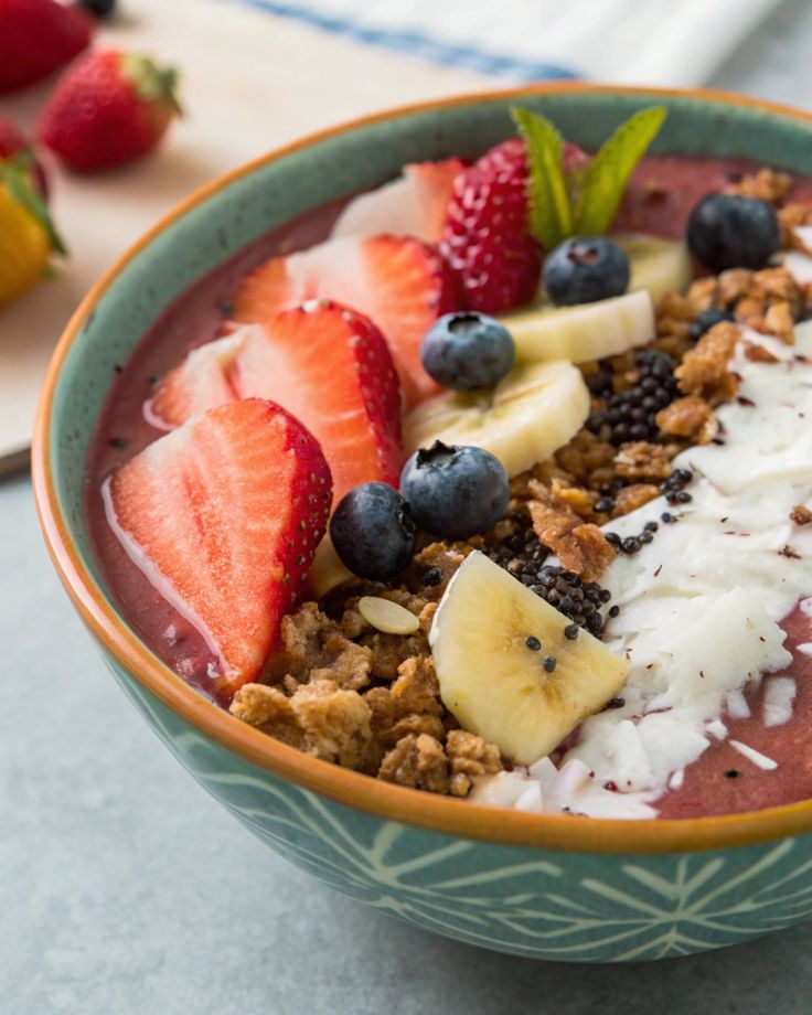 Smoothie-Bowls-Topped-with-Nuts-and-Seeds-Mother’s-Day-Brunch