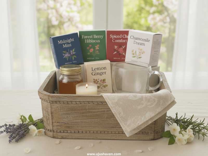 Tea-Time-Cozy-Spring-Gift-Basket-Ideas.
