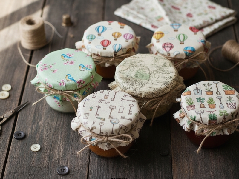 Fabric-Covered-Mason-Jar-Lids-Charm