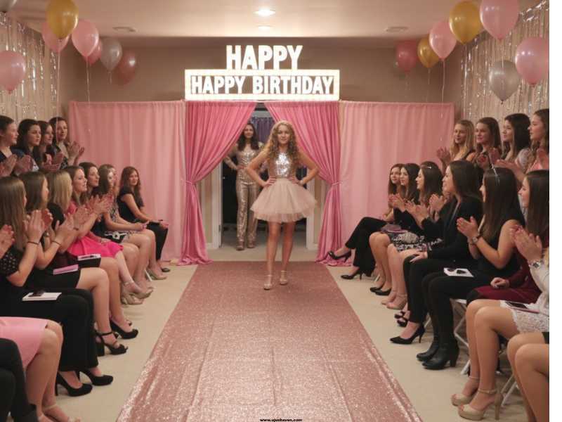 Mini-Fashion-Show-Runway-Walk-Sweet-16-birthday-party-activities