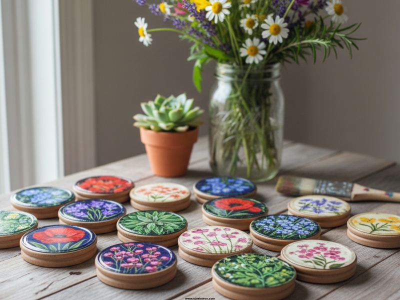 Painted-Mason-Jar-Craft-Lids-Accent