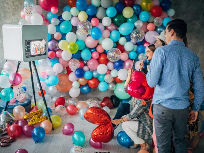 Photo-Booth-Challenge-with-Fun-Props-Sweet-16-birthday-party-activities