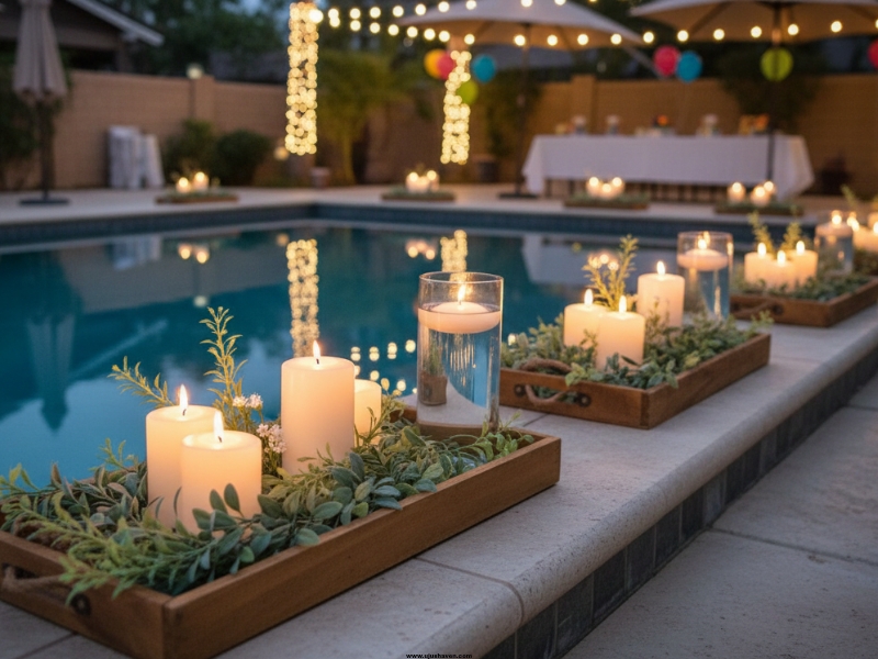Simple-Centerpiece-Trays-with-Candles-and-Greenery