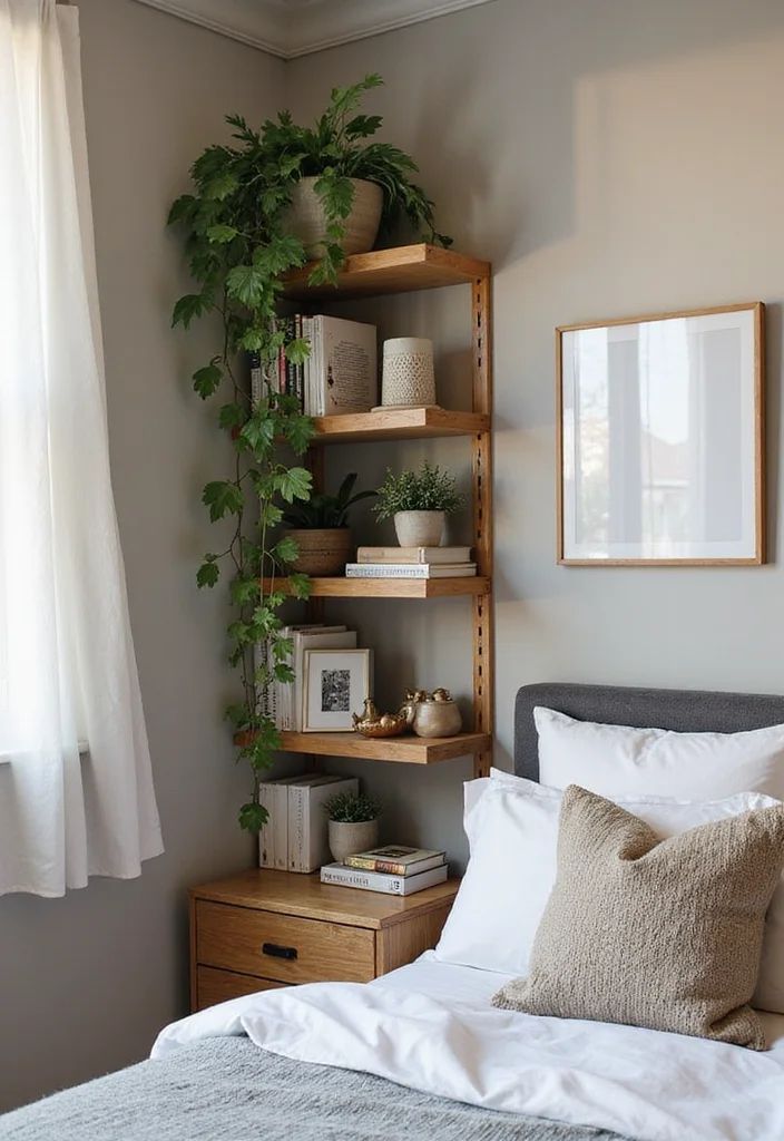Wall-mounted-shelves-instead-of-floor-space