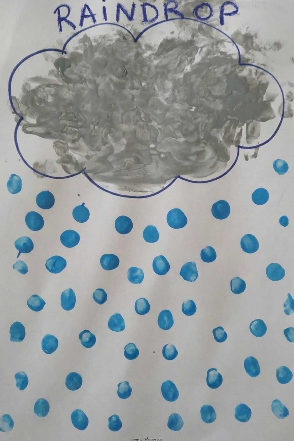 Finger-Paint-Rain-Art