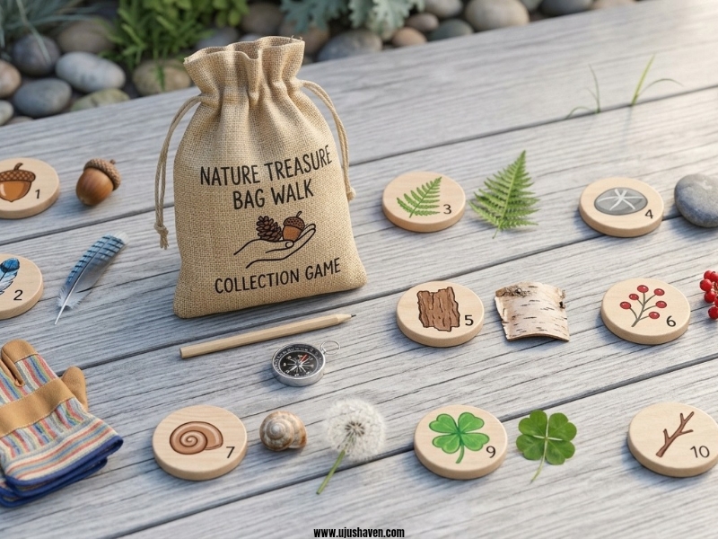 Nature-Treasure-Bag-Walk-Collection-Game