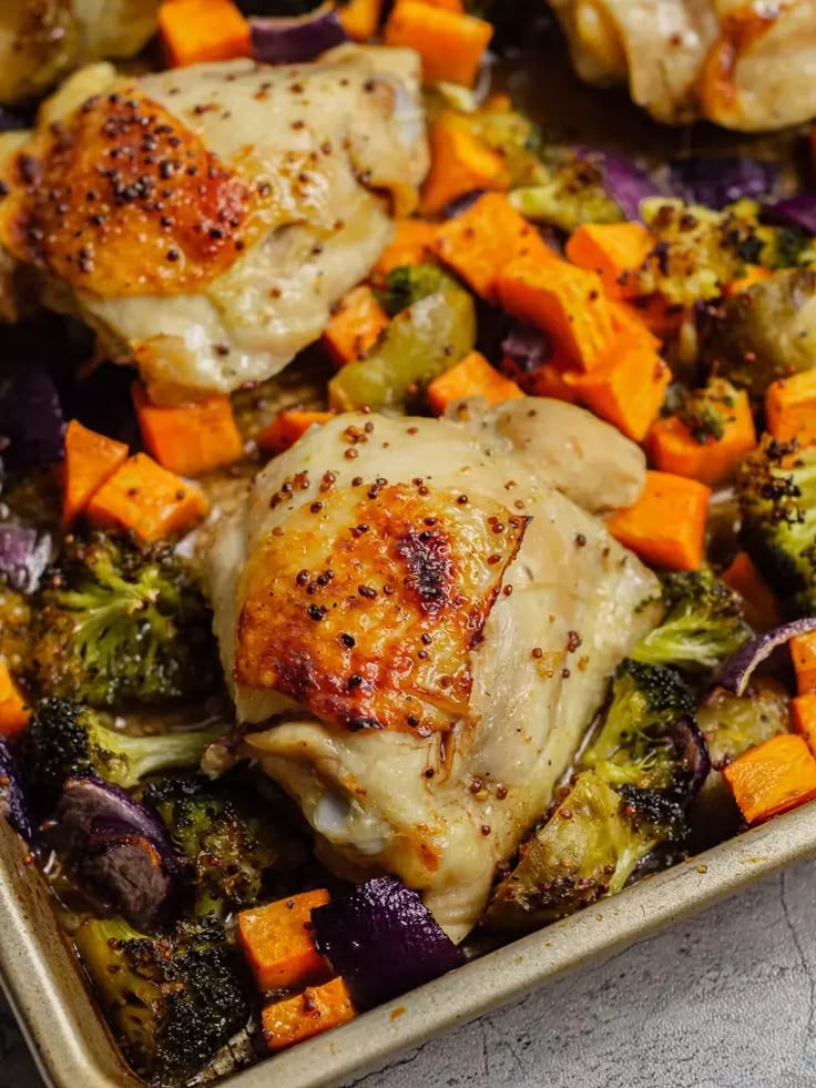 One-Pan-Baked-Chicken-Thighs-With-Roasted-Vegetables
