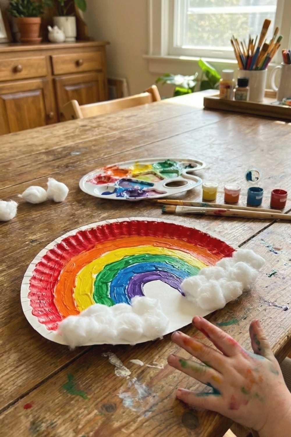 Paper-Plate-Rainbow-Craft