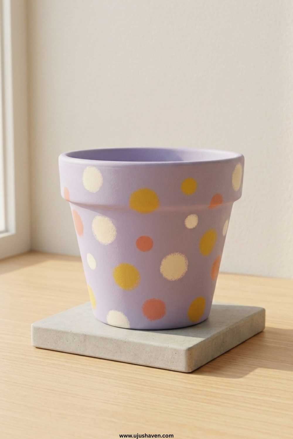 Polka-Dot-Sponge-Painted-Flower