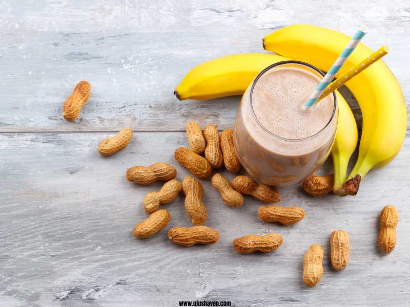 Protein-Smoothie-with-Banana-Oats-Peanut-Butter
