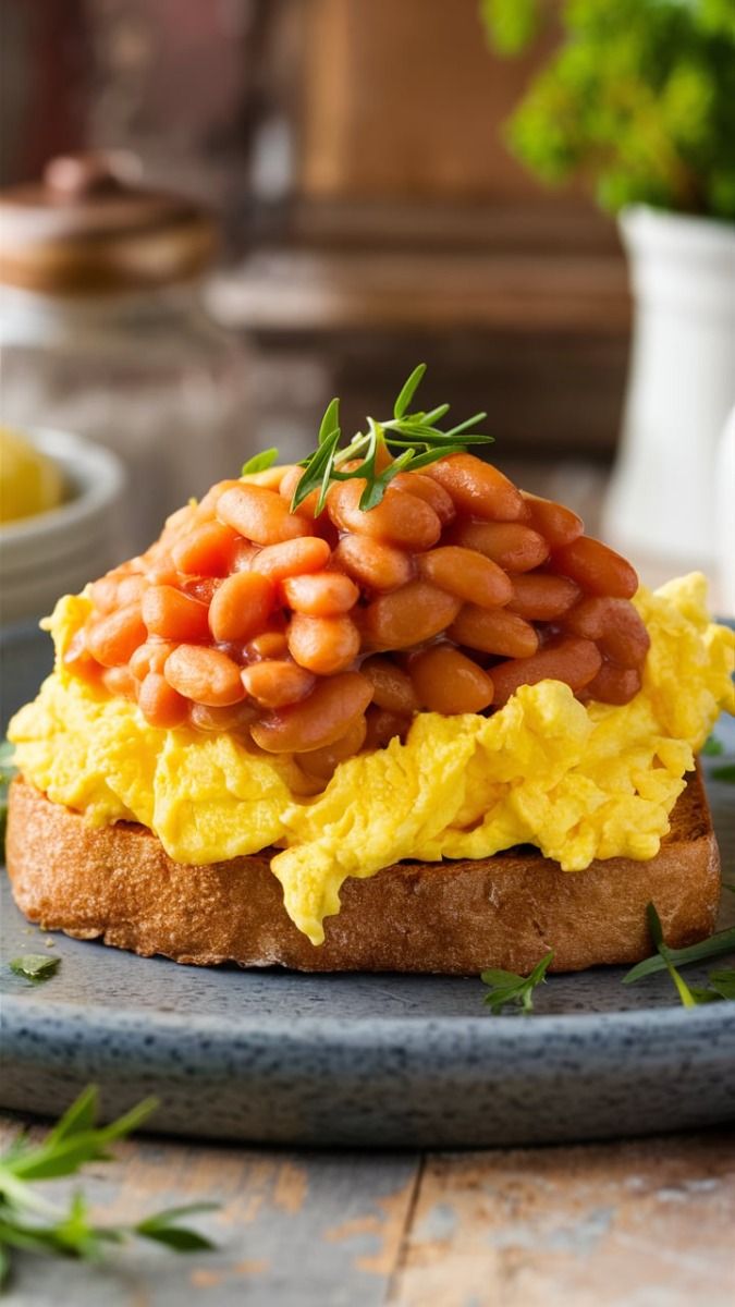 Scrambled-Eggs-with-Beans-Whole-Wheat-Toast-Quick-Breakfast-Ideas-on-the-Go