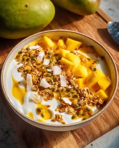 Yogurt-Bowl-with-Mango-Granola-Coconut