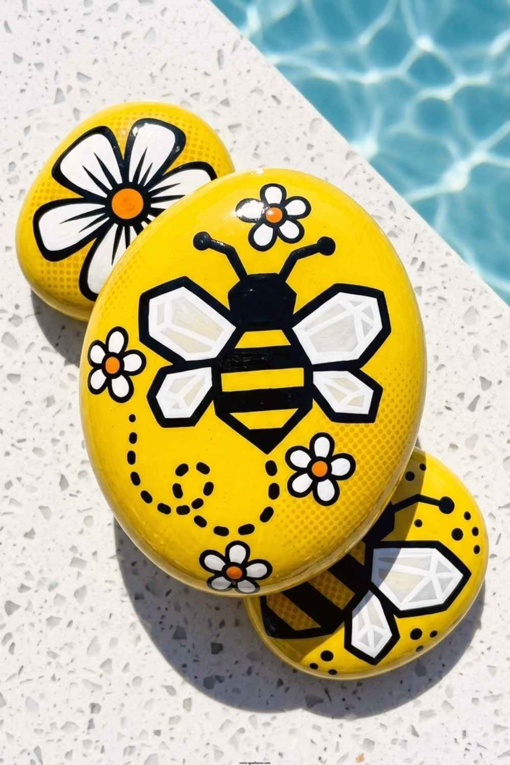 Painted-Bee-Garden-Stones.