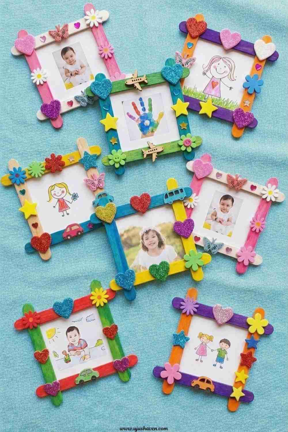 Popsicle-Stick-Picture-Frame-Magnets.