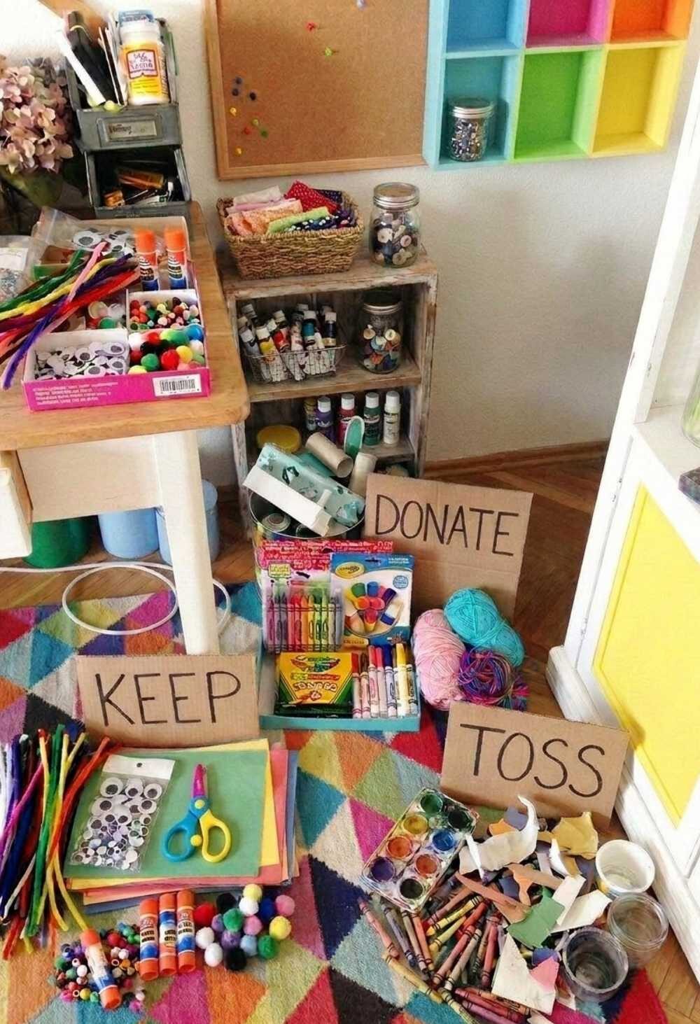 Start-by-Decluttering-Before-You-Organize-Anything-How-to-Organize-Kids-Craft-Supplies