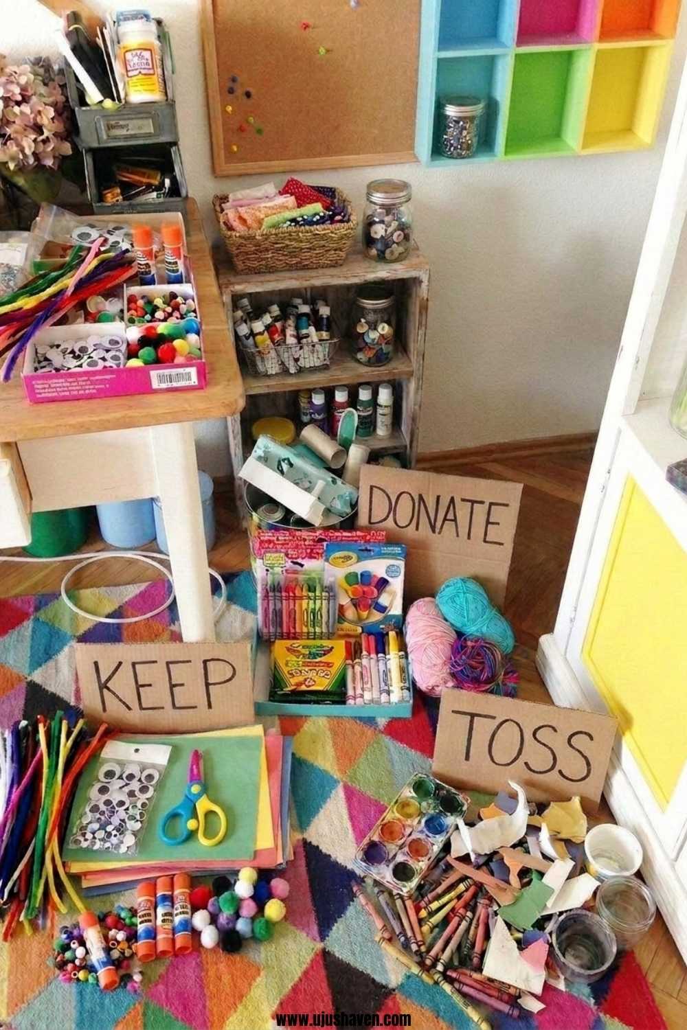 Start-by-Decluttering-Before-You-Organize-Anything-How-to-Organize-Kids-Craft-Supplies