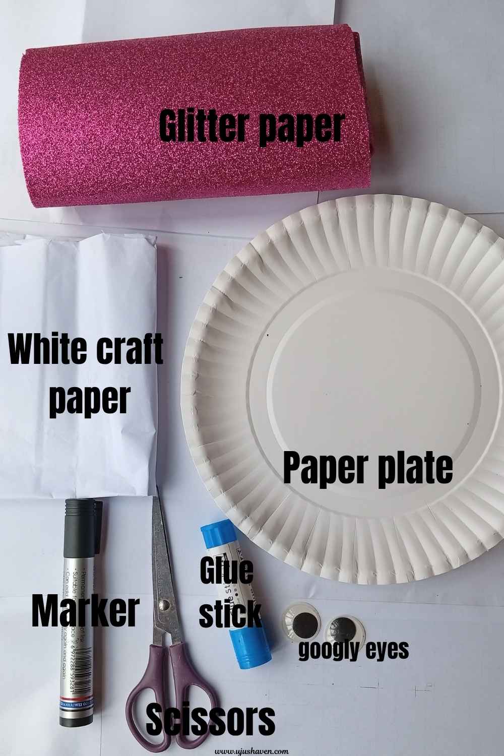 Supplies-Needed-for-This-Paper-Plate-Ice-Cream-Cone-Craft.