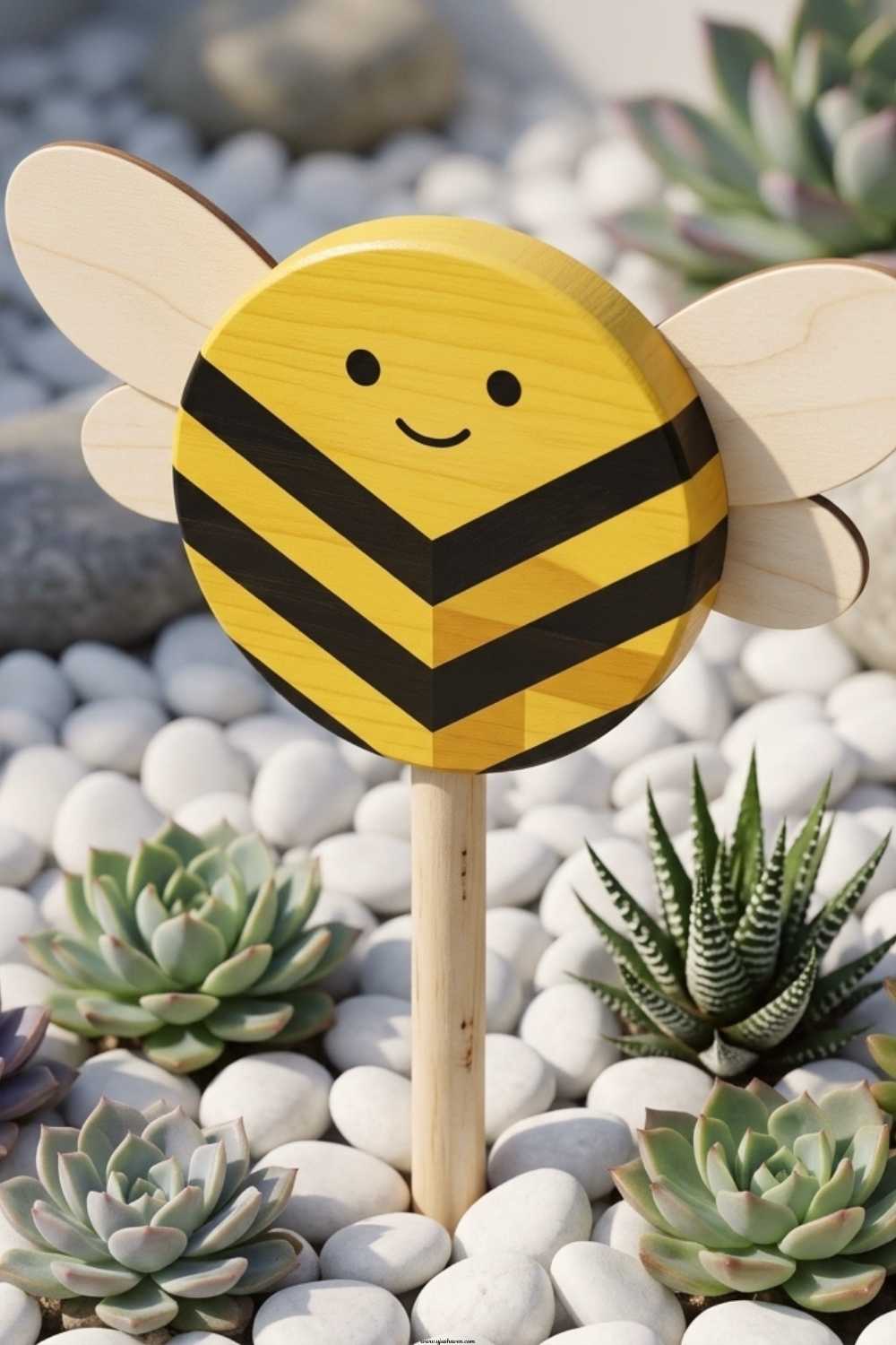 Wooden-Bee-Garden-Stake